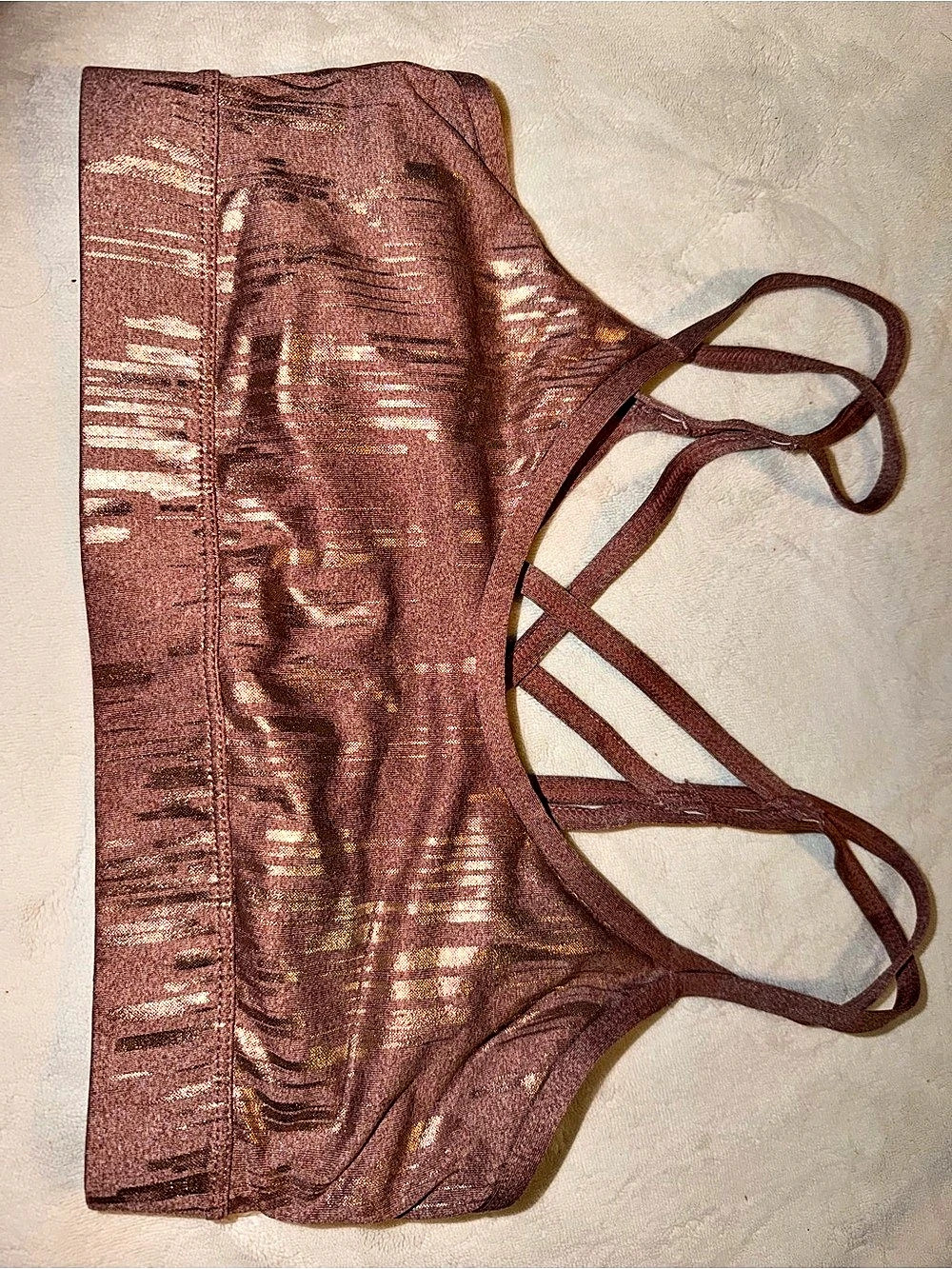 Pink Shine Strappy Sports Bra